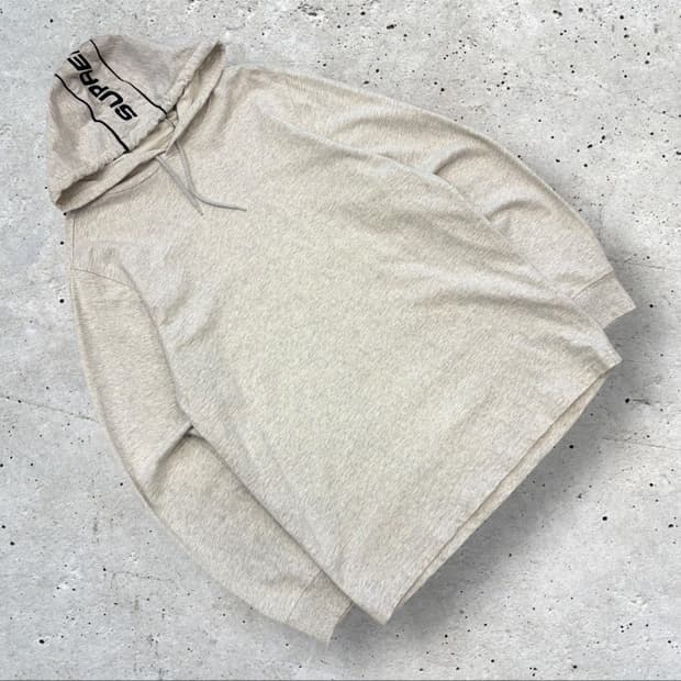 [L] 16ss 슈프림 후드 로고 후드 롱슬리브 그레이 B665