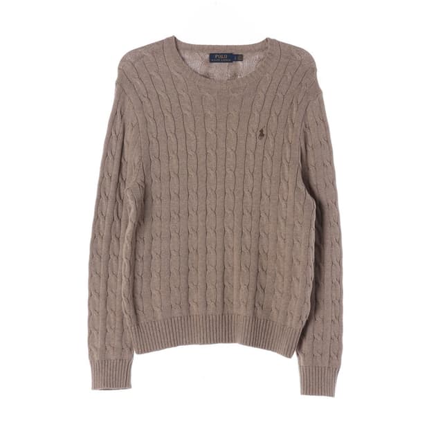 폴로 랄프로렌 라운드넥 꽈배기 니트 L