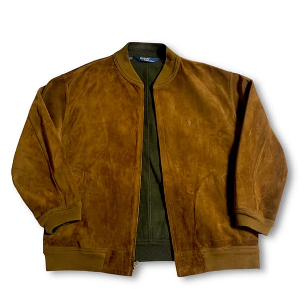 [XL~]Polo Suede Bomber Jacket
