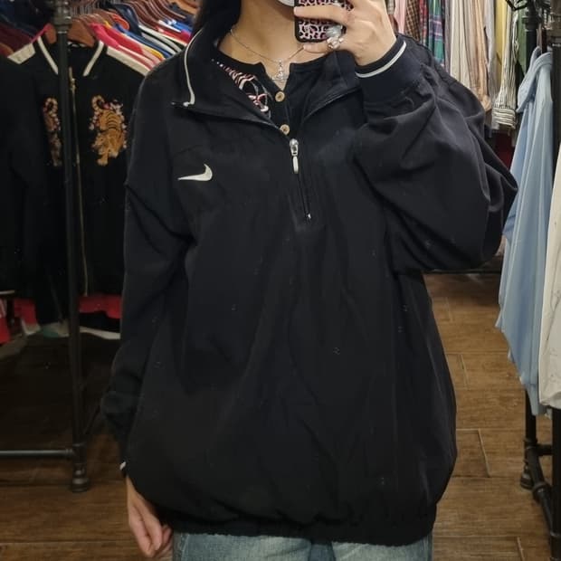 [Hi] nike 나이키 반집업 웜업 블랙