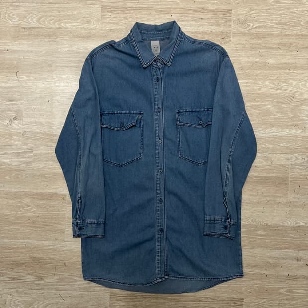 스튜디오 톰보이 여성 라운드햄 긴팔 데님셔츠 [중청] 85-92-160