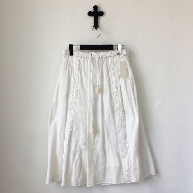 Crochet layer long skirt
