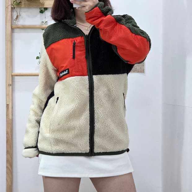 [프립]S/팀버랜드 멀티 컬러블록 쉐르파 플리스 자켓