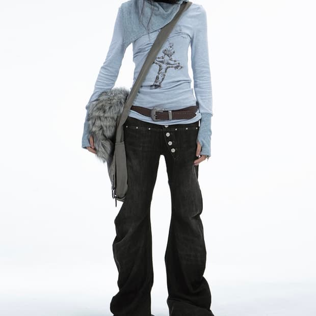 더블펀치 데님 팬츠 (S)