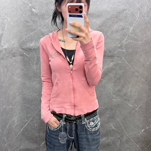 Vondutch 핑크 후드집업 s31
