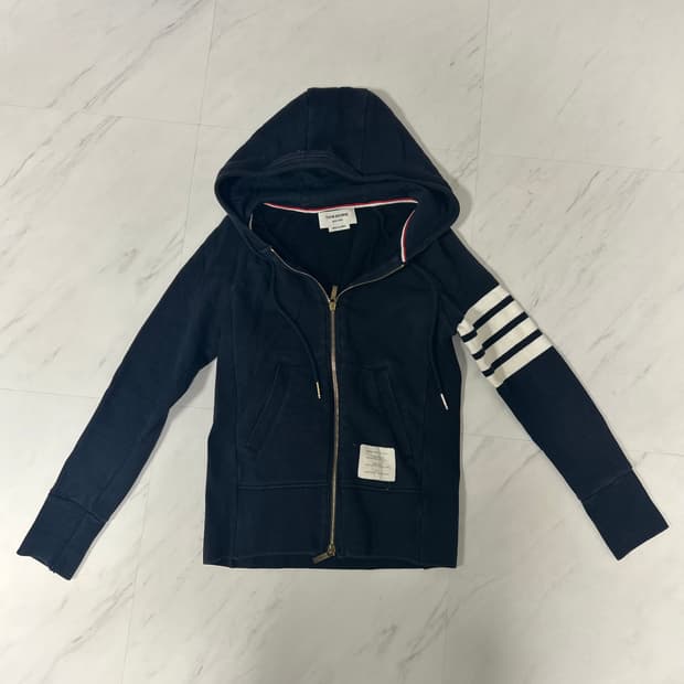 톰브라운 여성 딱붙 후드집업 사이즈0