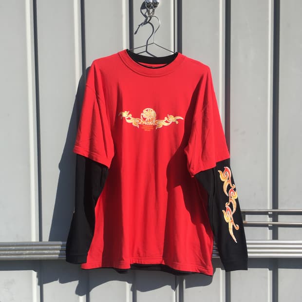 DIKO 플레임 레이어드 반팔 티셔츠