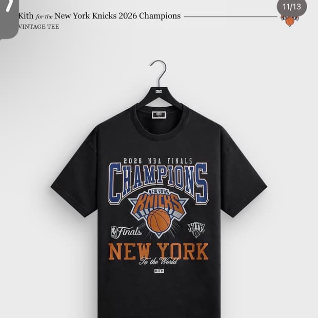 KITH 키스 New York Knicks 챔피온 기념 티 xxl
