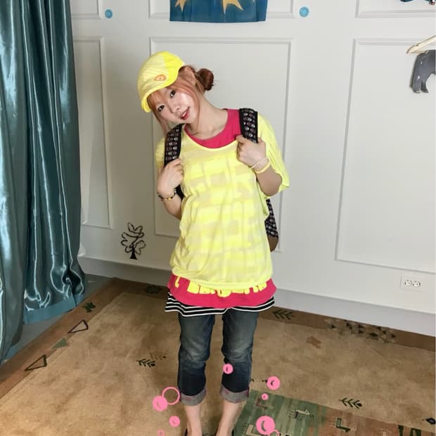 장난스럽고 톡톡 튀는 하라주쿠 소녀 무드의 코디셋🍋👚