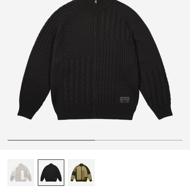 팔라스 패치워크 집니트 블랙 25ss