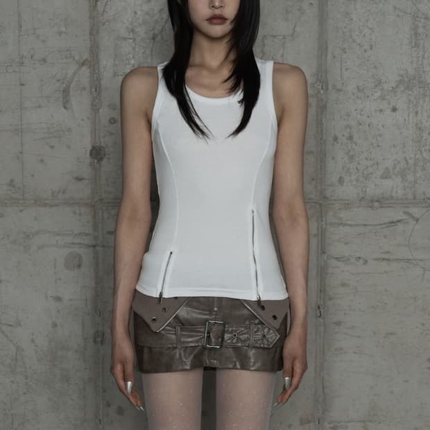 에트오소메 Unbal Panel Open Zipper Sleeve