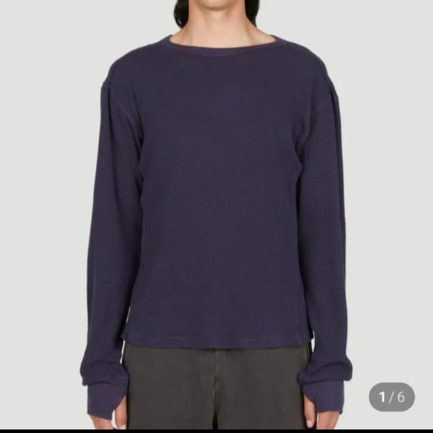 엔타이어 스튜디오 와플 롱슬리브 잉크