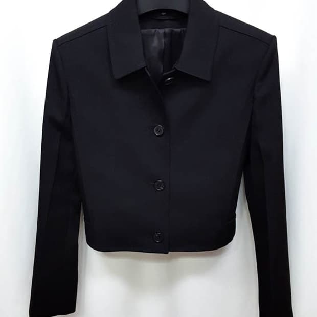 [미사용] 준지 여성 크롭 자켓 블랙 34