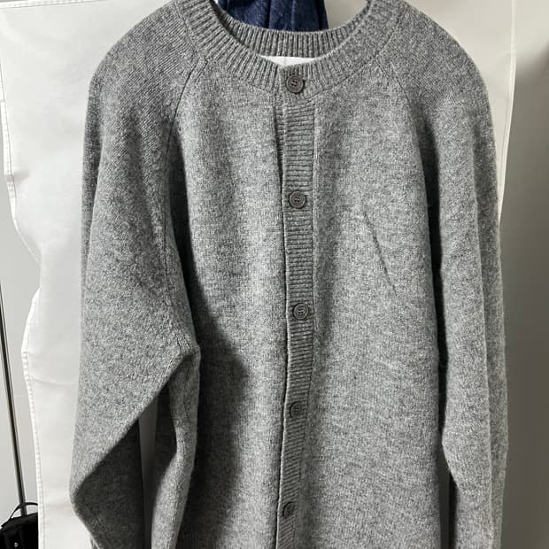 니티드 라운드 가디건 L