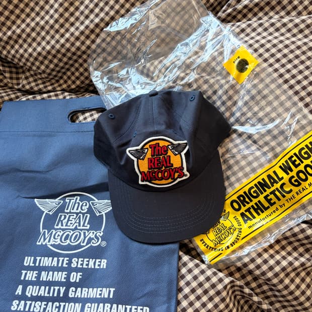 더 리얼 맥코이 로고 베이스볼 캡 네이비 / OS