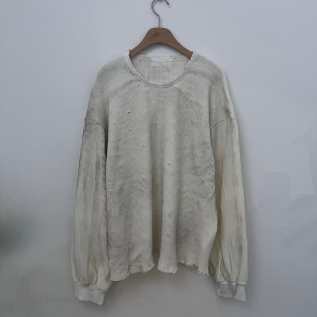 빈티지 와플 긴팔