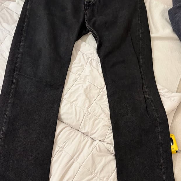 발렌시아가 블랙데님 팬츠 블랙진 바지