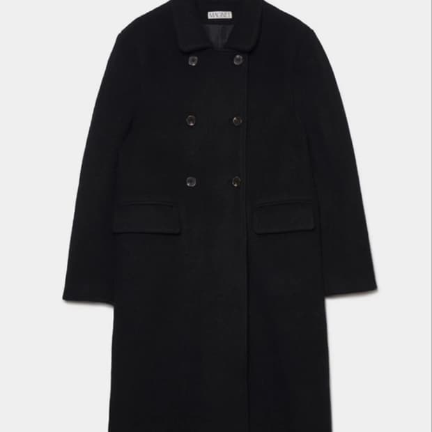 마그넷아카이브 Round Neck Double Coat (Black