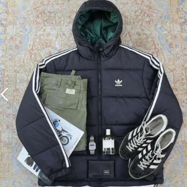 아디다스 오리지널 아디컬러  양면 패딩 자켓 M 
