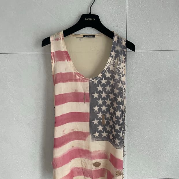 Balmain ss11 성조기 탱크탑 데카르넹