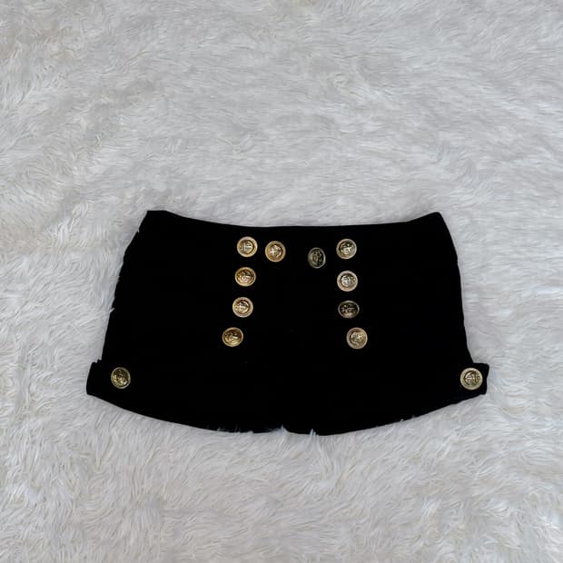 일본 유일매물) y2k 블랙 갸루 숏팬츠