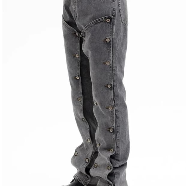 Y/PROJECT 와이프로젝트 버튼 스냅오프 팬츠