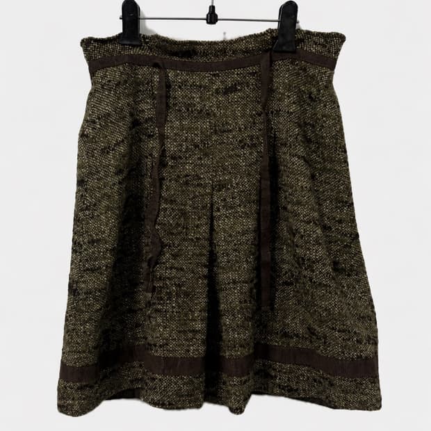 Max & co. 막스마라 부클 트위드 울 미디 스커트 