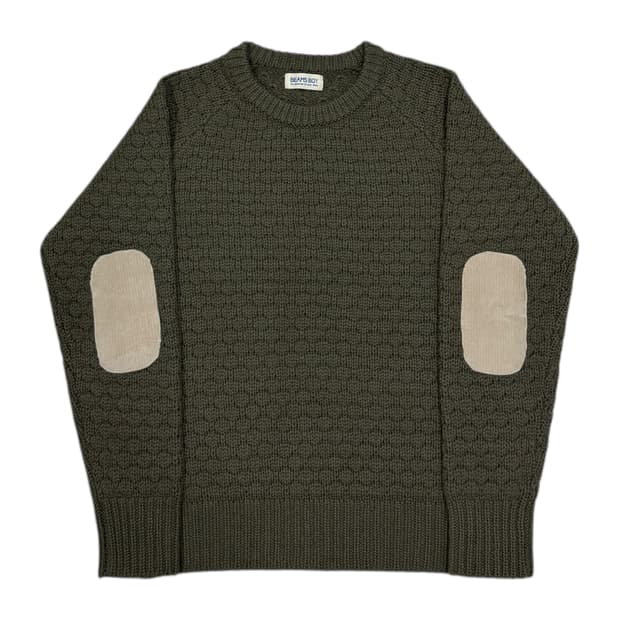 빔즈 보이 울 스웨터 니트 카키