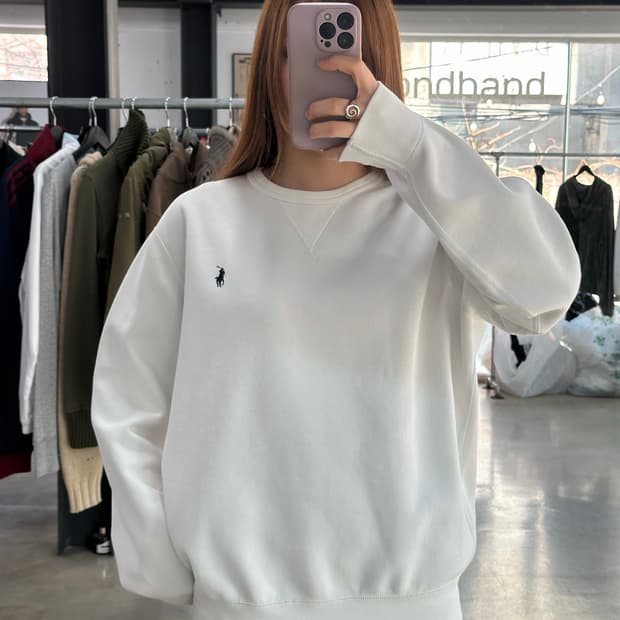 폴로랄프로렌 맨투맨 화이트