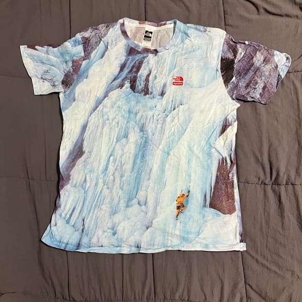 슈프림 노스페이스 아이스 클라이밍 티셔츠