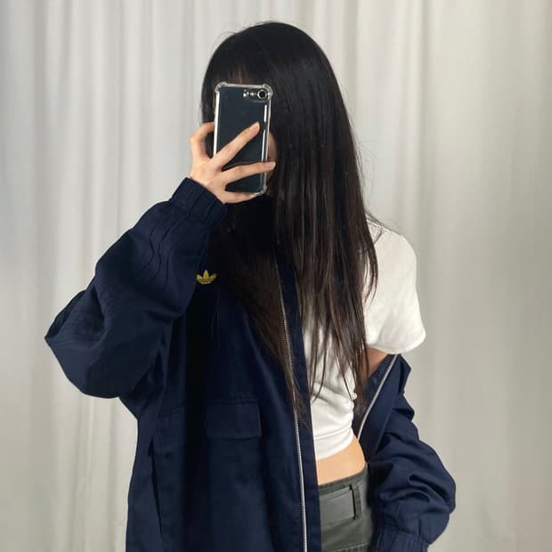 아디다스 네이비 블루종 자켓
