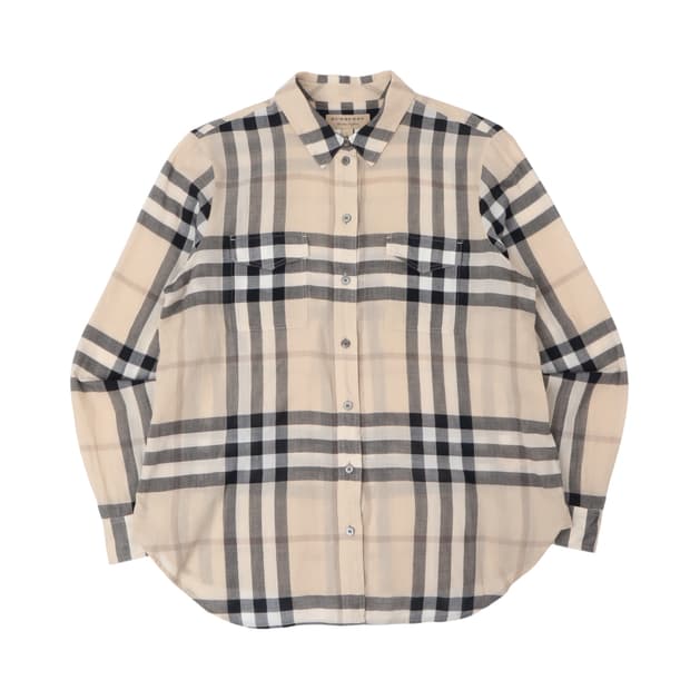 버버리 런던 잉글랜드 투포켓 노바체크 셔츠