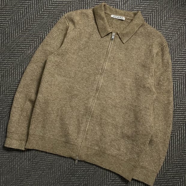 수아레 미니멀 하찌 카라 투웨이 니트 집업 y 4941