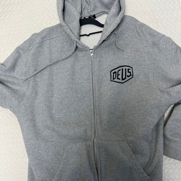 데우스 후드집업 그레이 xl
