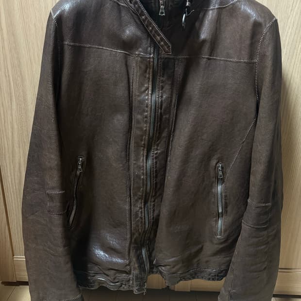 닐바렛 버팔로 레더 빈티지 자켓 브라운L