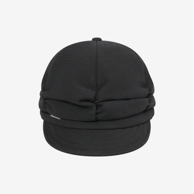 [레이 PICK]Pleats shirring cap BLACK