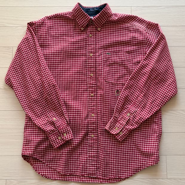 90s Tommy 타미 힐피거 체크 셔츠 M (103-105)