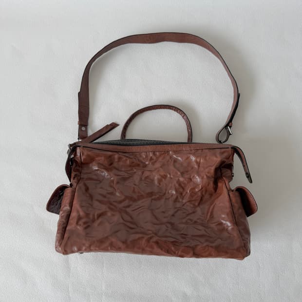 Pre owned 레더 토트 숄더백