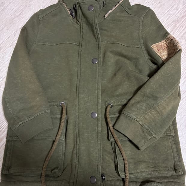 폴로 모자 탈부착 카키 피쉬테일 자켓