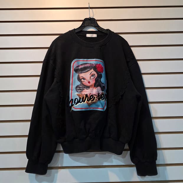 (여성) 레이스 포인트 맨투맨