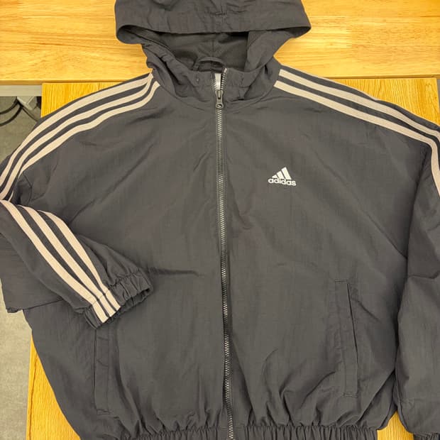 [S] 아디다스 에센션 3s윈드브레이커 크롭 바람막이