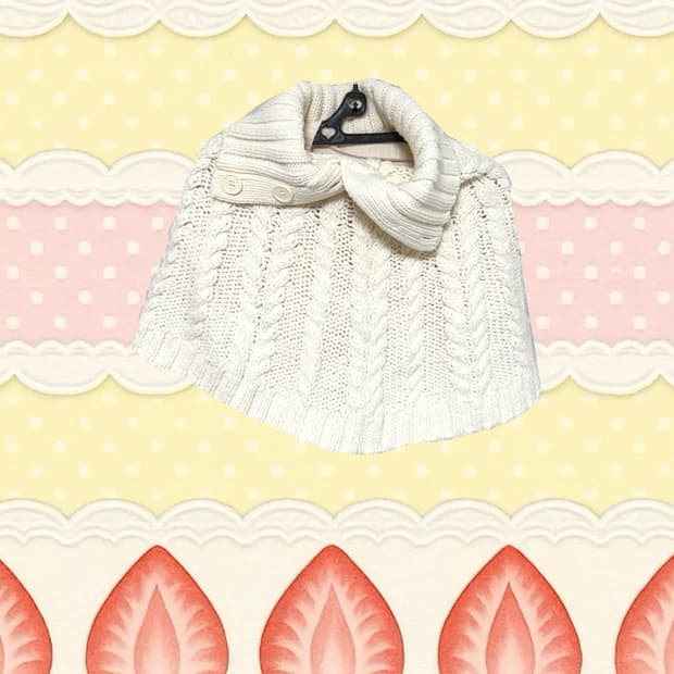 일본빈티지)라떼갸루 게스 케이프 망토