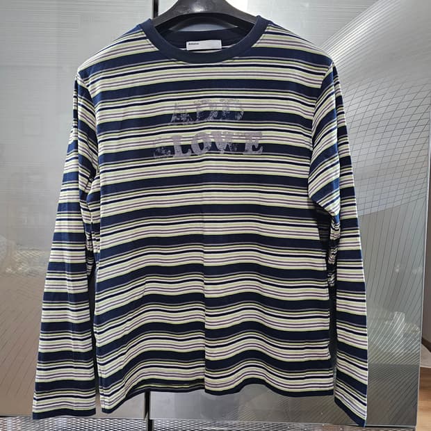 새.상.품 Addslow 스트라이프 긴팔티 애드슬로우 빈티지 레터링 0싸