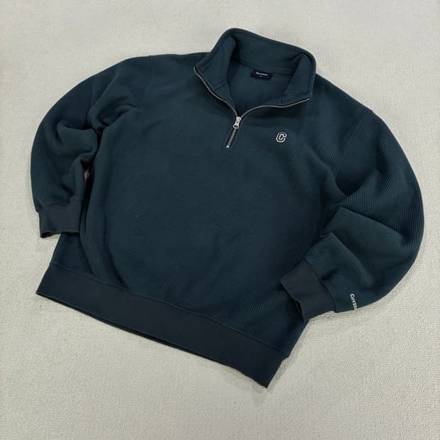 커버낫 하프집업 맨투맨 네이비 m