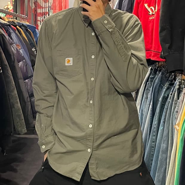 [IM] carhartt 칼하트 카키 긴팔셔츠