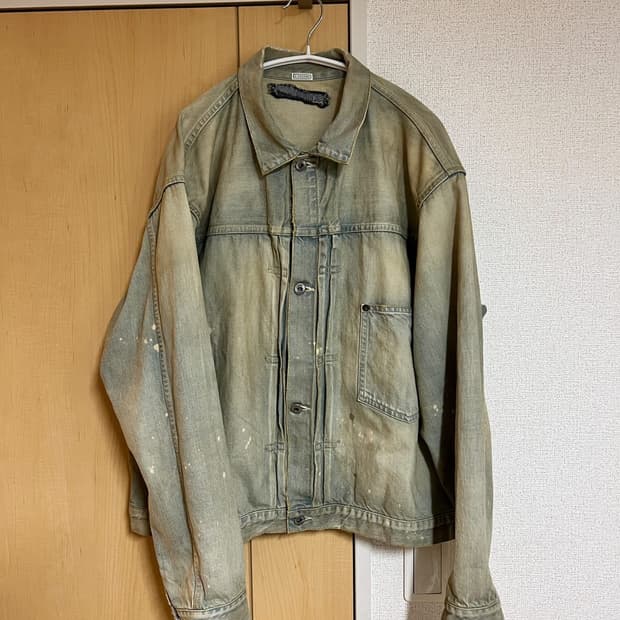 [48]24AW 아프레쎄 1st 데님자켓 블리치