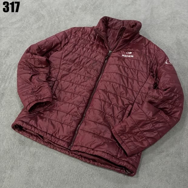 아이더 버건디 패딩 
