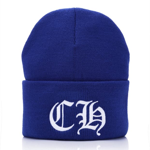 크롬하츠 워치 캡 비니 블루