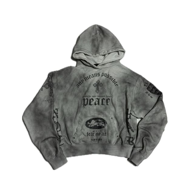 배드블러드 더스티화이트 후드티 S