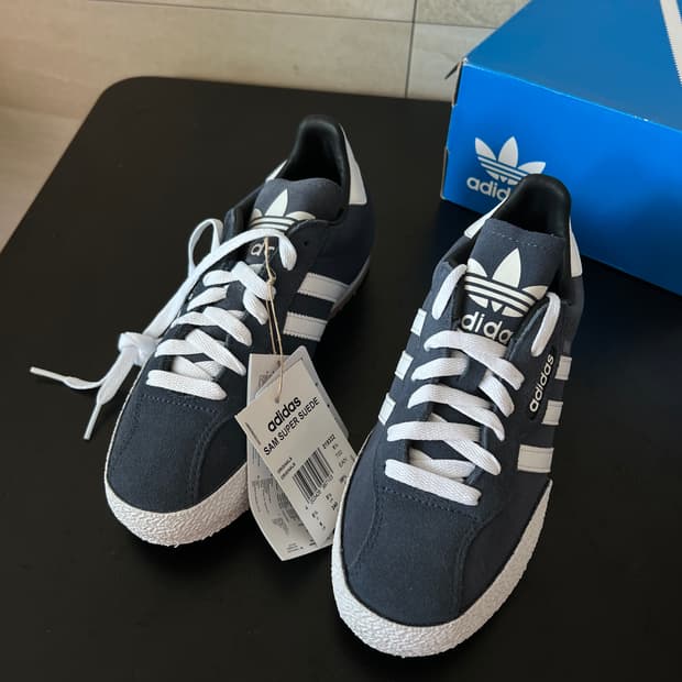 [240mm] [미사용 새제품] 아디다스 삼바 슈퍼 스웨이드 (네이비/화